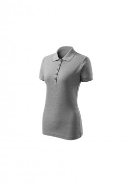 Women's Pique Polo Free Polo Shirt Dark Grey Melange
