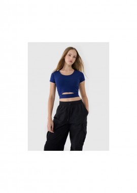 Women's crop top plain tshirt 4F 4FRSS25TTSHF269531S