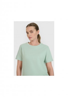 Women's oversize printed Tshirt 4F 4FWSS25TTSHF223847S