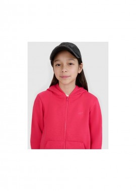 Girls' sweatshirt with a zipper and a hood 4F 4FJWSS25TSWSF170655S