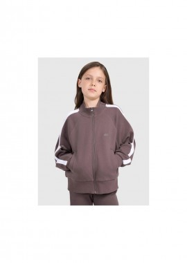 Girls' zipup sweatshirt without hood 4F 4FJRAW25TSWSF243051S