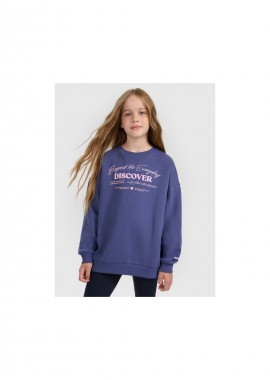 Oversized sweatshirt without a hood for girls 4F 4FJRAW25TSWSF242833S