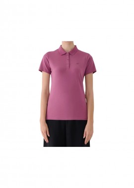 Women's polo shirt 4F F554 burgundy 4FWAW25TPTSF554 60S
