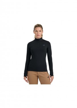 Women's thermal sweatshirt 4F F098 deep black 4FWAW25UBRUF098 20S