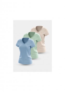 Women's Tshirt SET OF 3 TSHIRTS 4F 4FWSS25TTSHF309890S