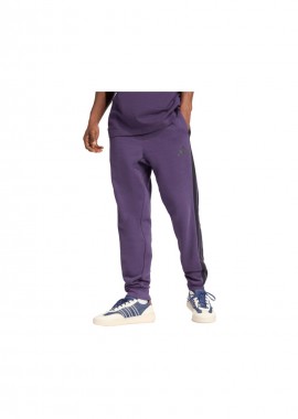 Men's adidas Essentials 3Stripes Fleece Pants Purple JX0750