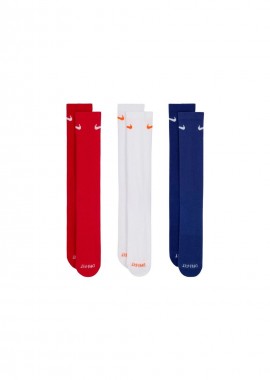 Nike Everyday Plus Cushioned Socks 3 Pairs Red White Navy SX6888 996