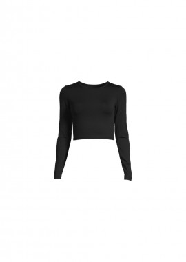 CASALL Crop Long Sleeve Tshirt black