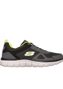 Skechers Lite-weight Qtr Overlay 52630-CCLM Ανδρικά Αθλητικά Παπούτσια Running Γκρι