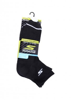 Skechers 3pk Mens Qtr Prem Basic Socks S119050HBLK