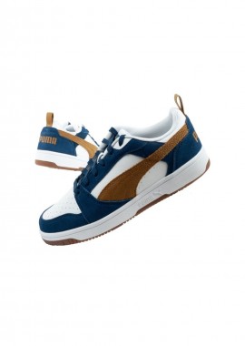 Puma Rebound v6 men's sports sneakers fashionable comfortable white navy brown