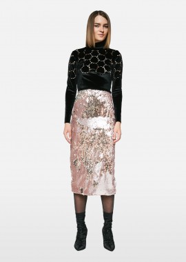 Skirt In Pink Sequin