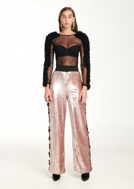 Pants In Pink Sequin