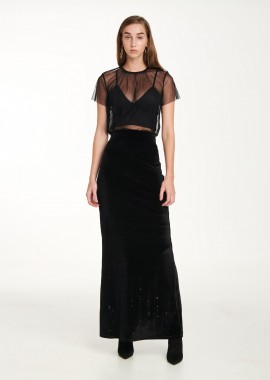Skirt In Black Velvet