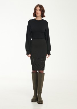 Cutcuutur - Knee Lenght Skirt In Black
