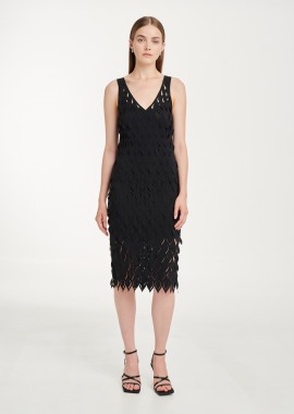 Cutcuutur - Midi Dress in Black
