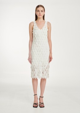 Cutcuutur - Midi Dress in White
