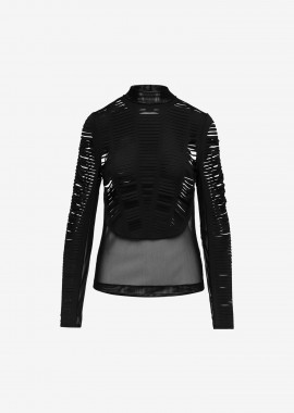 Cutcuutur - Long Sleeved Top in Black