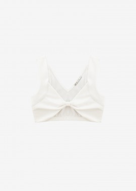 Tie-Front Bralette Top in White