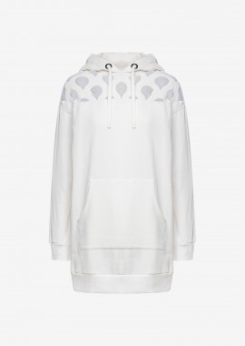 Sweatshirt Dress in White