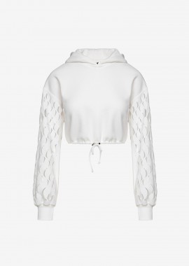 Cropped Hoodie in White