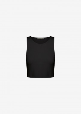 Cropped Tank-Top In Black Light Scuba