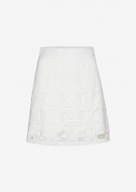 Cutcuutur - Mini A-Line Skirt in White