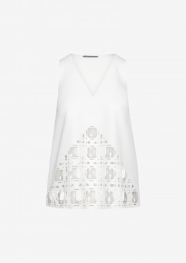 A-Line Tank Top in White