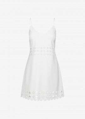Mini A-Line Dress in White