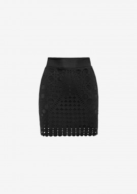 Cutcuutur - Mini Skirt in Black Scuba