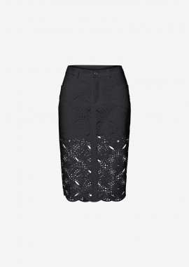 Cutcuutur - Knee-Lenght Pencil Skirt in Black