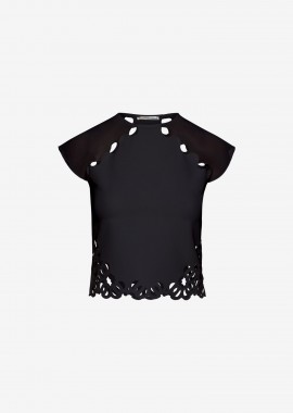 Cropped T-Shirt in Black