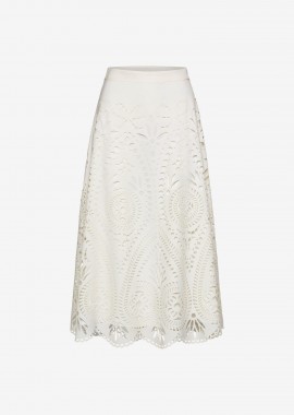 Midi Cloche Skirt in White