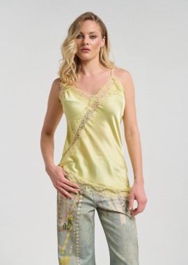 Τοπ Σατέν Lingerie Με Δαντέλα