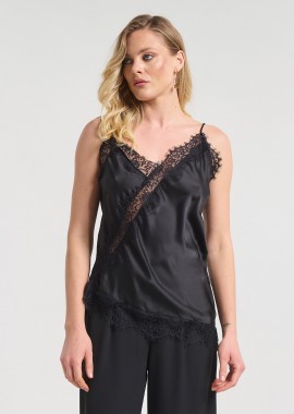 Τοπ Σατέν Lingerie Με Δαντέλα