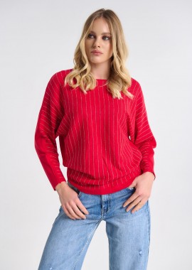 Μπλούζα Πλεκτή Με Λεπτομέρειες Στρας