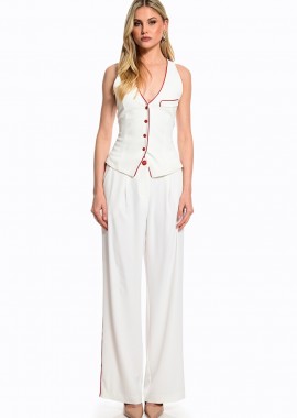 Παντελόνι WECOSS Wide Leg Με Ρέλι