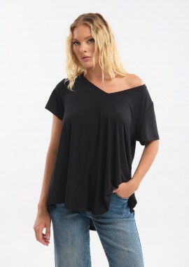 Μπλούζα Με V Λαιμόκοψη σε Άνετη Γραμμή Kelly’s