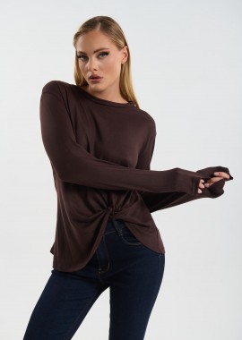 Μπλούζα Μακρυμάνικη Με Κόμπο Στη Μέση Kellys