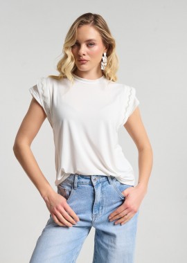 Μπλούζα Kellys Με Διακοσμητική Τρέσα Στα Μανίκια