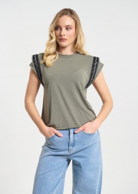 Μπλούζα Kellys Με Διακοσμητική Τρέσα Στα Μανίκια