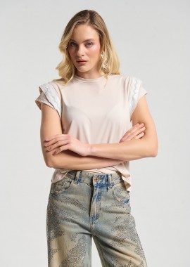 Μπλούζα Kellys Με Διακοσμητική Τρέσα Στα Μανίκια