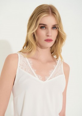 Τοπ Satin Lingerie Με Δανδέλα DEJAVU