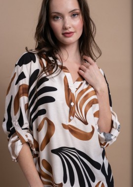 Πουκαμίσα Με Σχέδιο Loose Fit OPEN