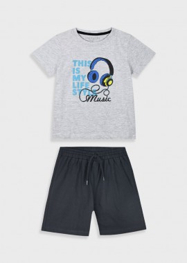 Σετ με τύπωμα για αγόρι | ΜΑΥΡΟ