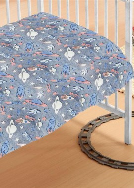 Dimcol - Κουβέρτα Fleece φωσφορίζουσα Galaxy 110X140 100% Polyester