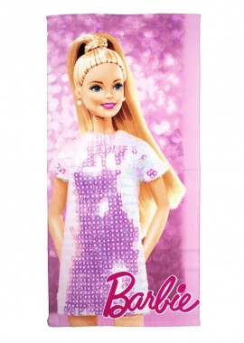 Πετσέτα Θαλάσσης Quick Dry Mattel Barbie 85 70X140 Pink 100% Microfiber