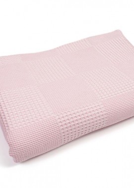 Κουβέρτα Πικέ bebe Μονόχρωμη 80X110 Ροζ 100% Cotton
