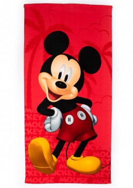 Πετσέτα Θαλάσσης Quick Dry Disney Home Mickey 27 70X140 Red 100% Microfiber