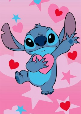 Πετσέτα Θαλάσσης Quick Dry Disney Home Lilo + Stitch 085 70X140 Baby Pink 100% Microfiber